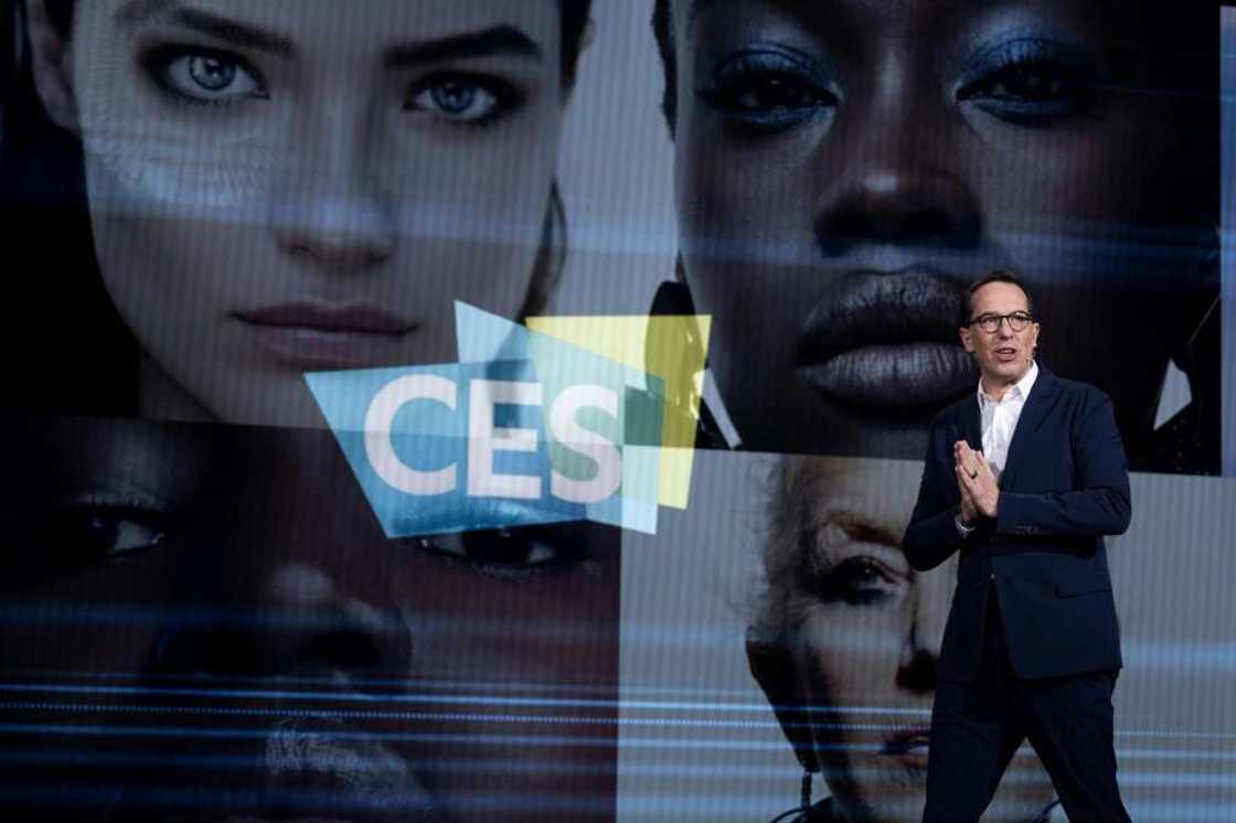 Nicolas Hieronimus, CEO of L'Oreal, delivers a keynote address at the Consumer Electronics Show (CES) on January 9, 2024 in Las Vegas Nicolas Hieronimus, CEO of L'Oreal, delivers a keynote address at the Consumer Electronics Show (CES) on January 9, 2024 in Las Vegas