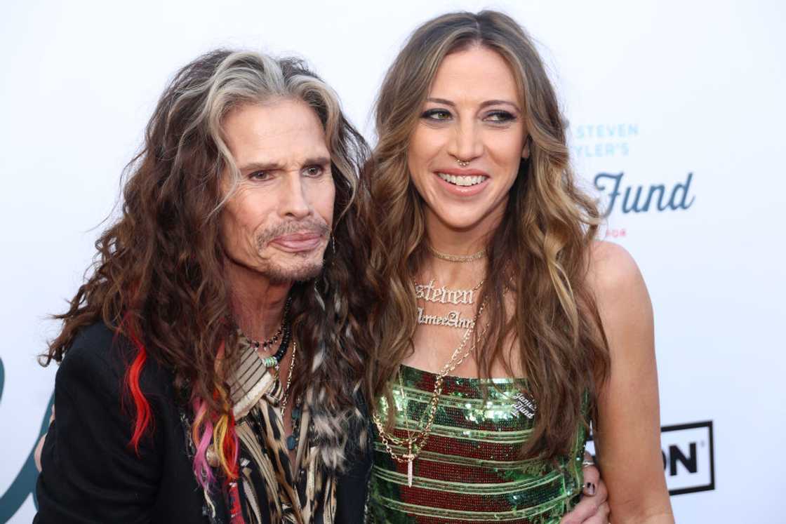 Steven Tyler and Aimee Preston in Los Angeles, California.