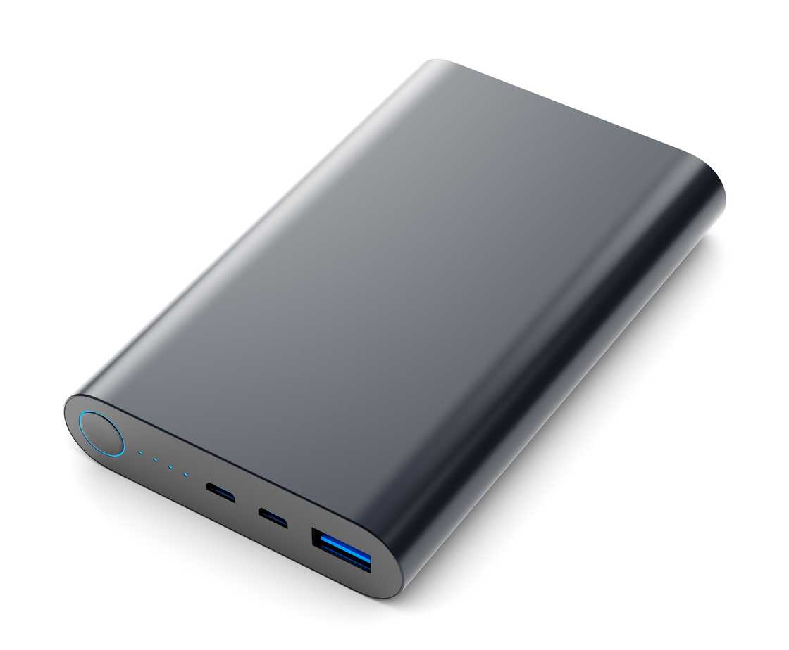 Power bank isolated on white background Power bank isolated on white background