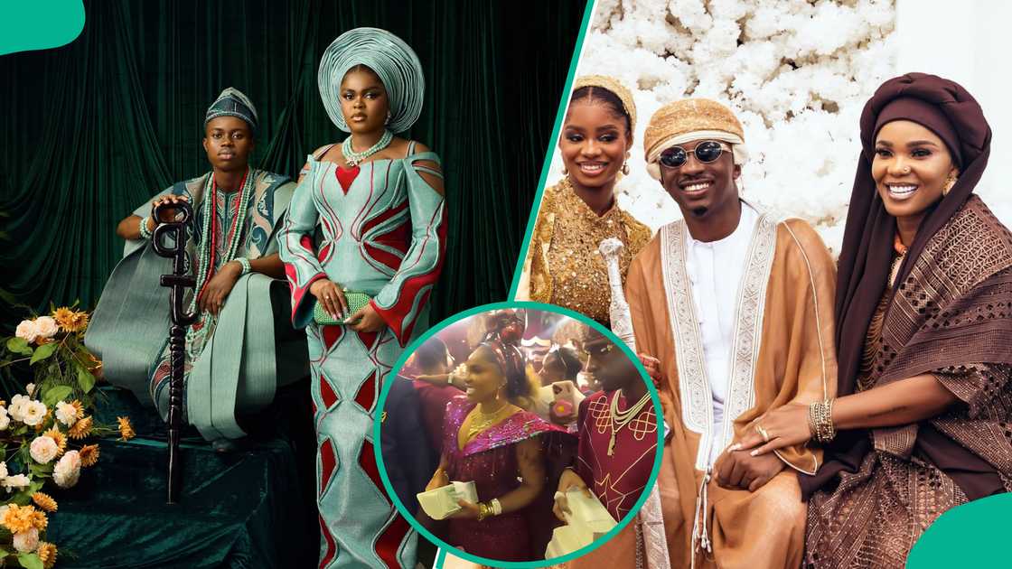 Moment Iyabo Ojo and Juma Jux made money rain on Peller and Jarvis at their wedding