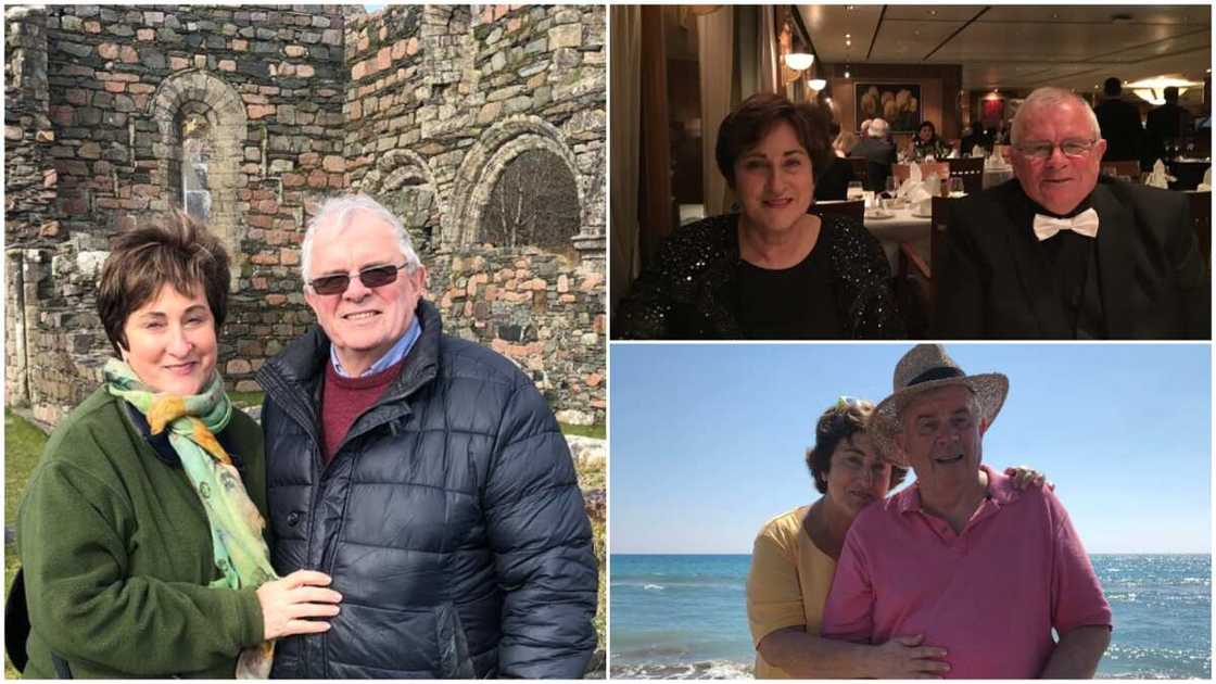 They travelled around the world together.' They travelled around the world together.'