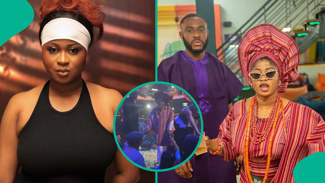 BBNaija season 10 winner Imisi spotted with Kola's parents.