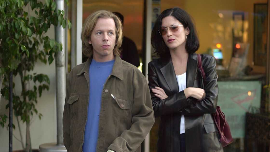 David Spade and Lara Flynn Boyle in Los Angeles, California.
