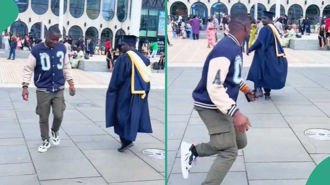 Man thrills audience with Brain Jotter's dance challenge. Man thrills audience with Brain Jotter's dance challenge.