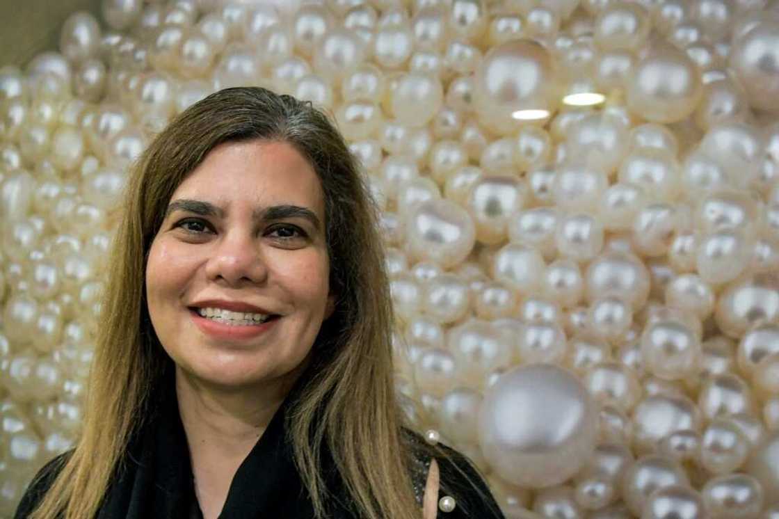 Researcher Noora Jamsheer monitors the effects of climate change on the water where natural pearls are harvested