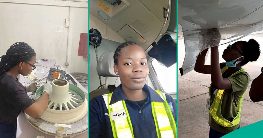 Young Female Aircraft Engineer Narrates How She Started Repairing Aeroplanes, Shares Experience