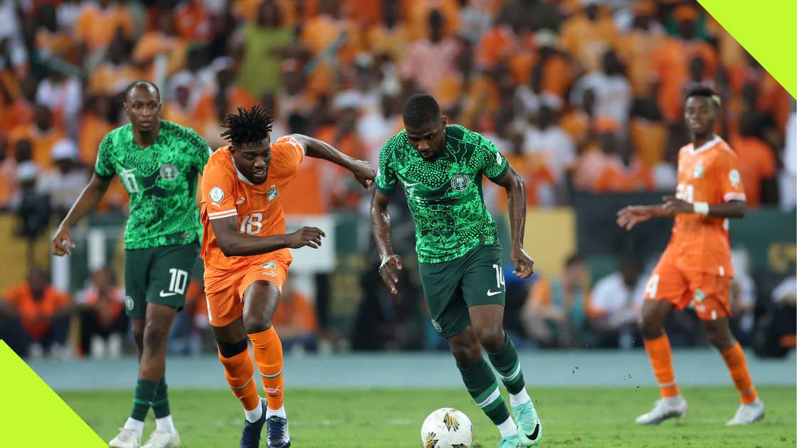 Kelechi Iheanacho in action for Nigeria