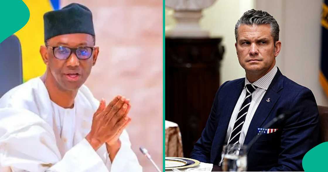 Nuhu Ribadu da Sakataren tsaron Amurka. Nuhu Ribadu da Sakataren tsaron Amurka.