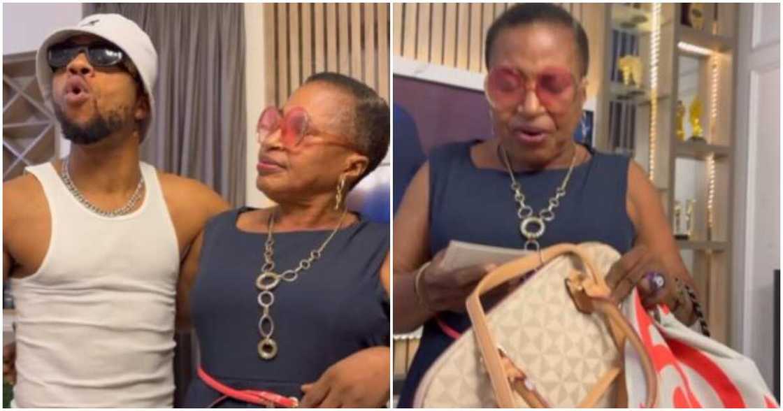 Actor Charles Okocha and mum Actor Charles Okocha and mum