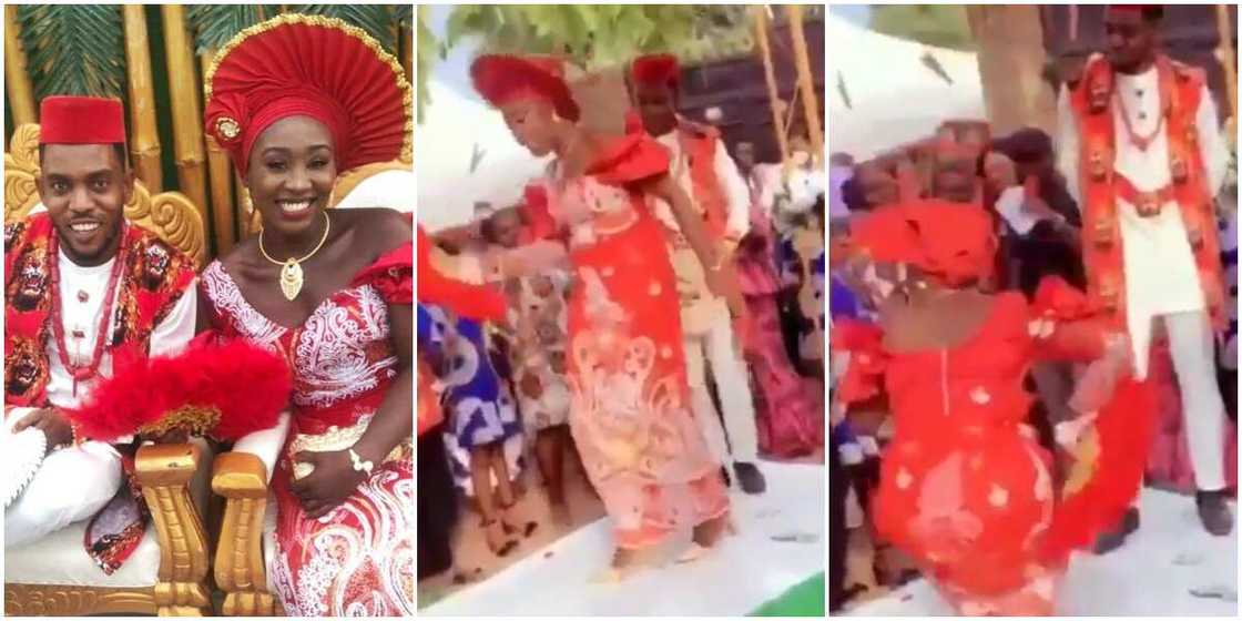 Bidiyon amarya tana cashewa cike da gwaninta a liyafar bikinta ya janyo cece-kuce Bidiyon amarya tana cashewa cike da gwaninta a liyafar bikinta ya janyo cece-kuce