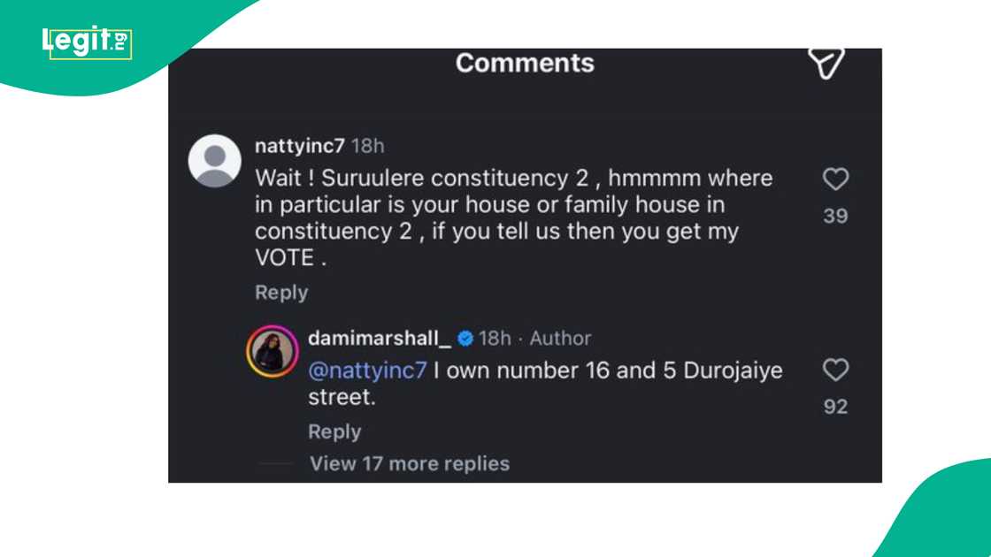 KWAM 1's daughter Damilola Marshall opens up about her local ties with Lagos after showing interest in politics.