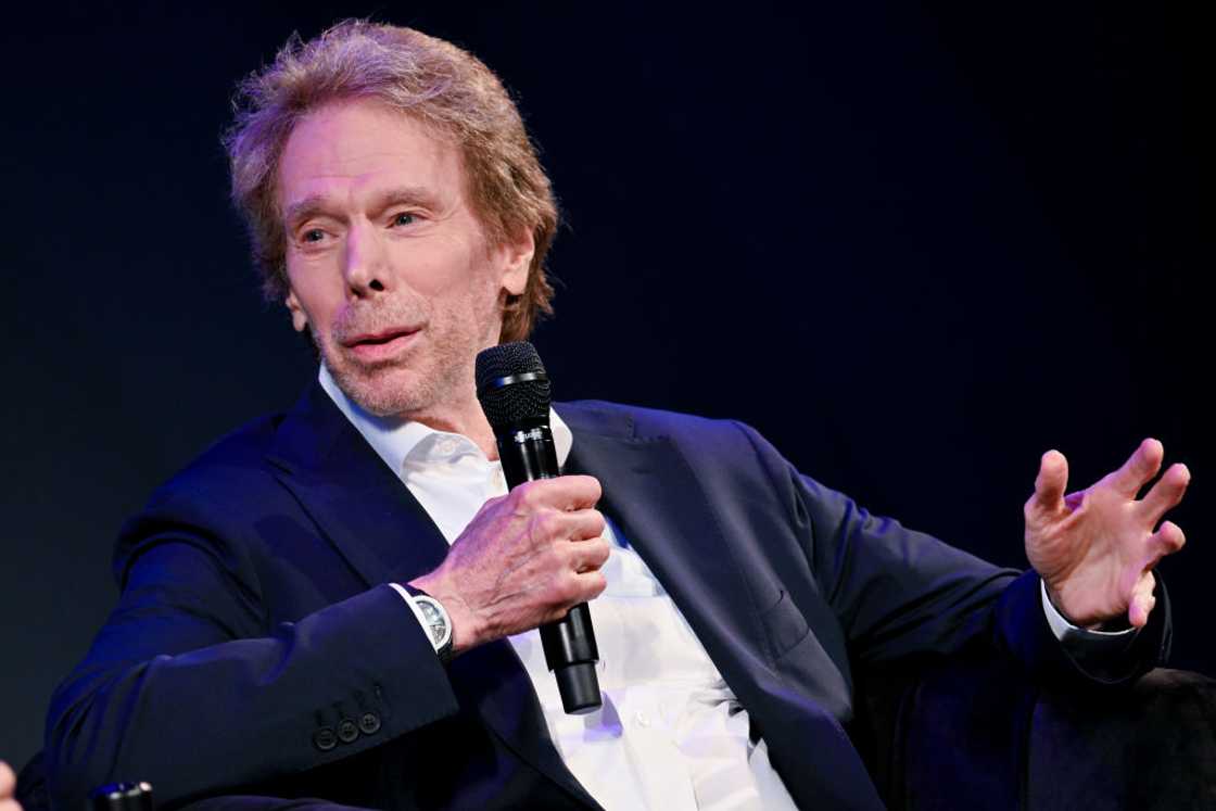 Jerry Bruckheimer speaks at an award ceremony Jerry Bruckheimer speaks at an award ceremony