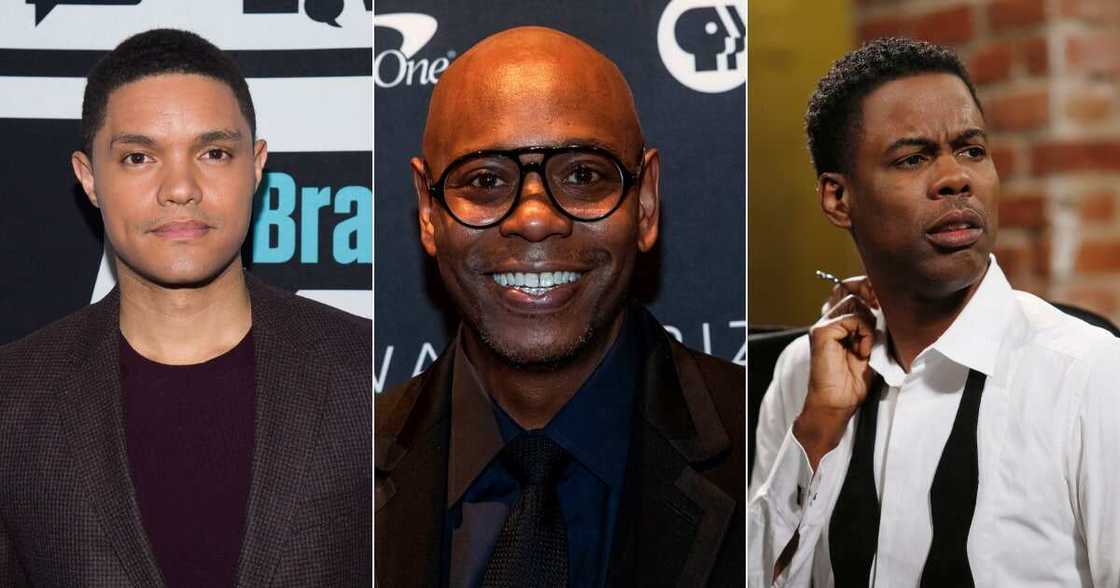 Trevor Noah shows love and praises fellow comedians Chris Rock and Dave Chapelle