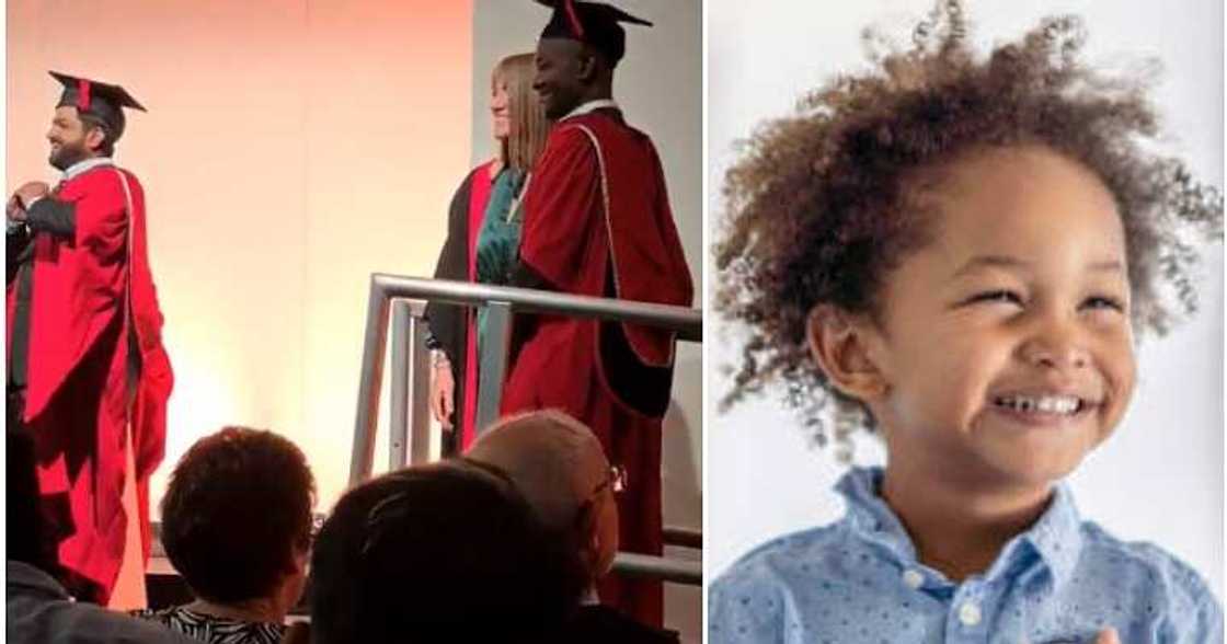 Father bags PhD, son says I love you, emotional video Father bags PhD, son says I love you, emotional video