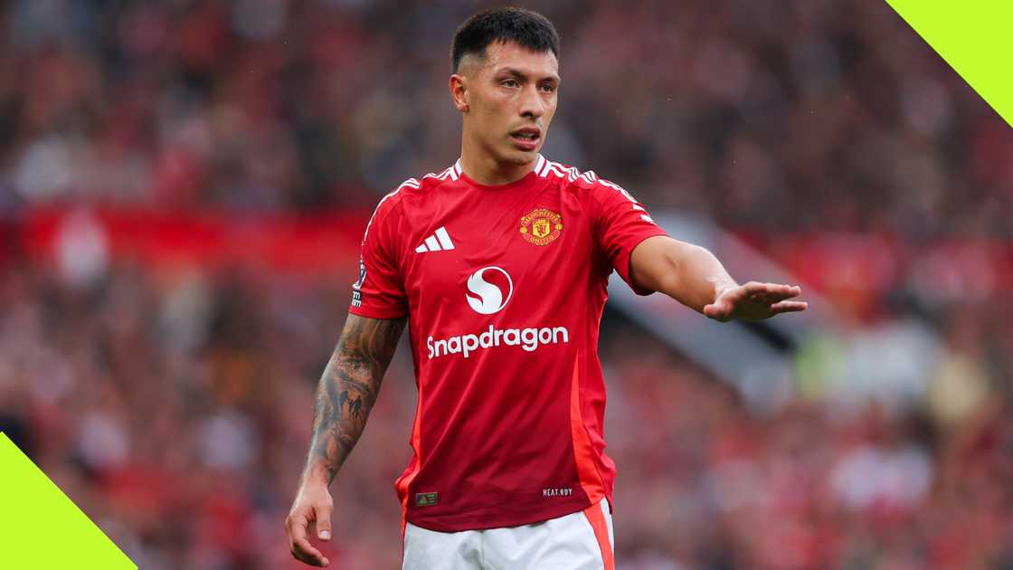 Lisandro Martinez played full throttle as Manchester United suffered a humbling 3-0 defeat to Liverpool in the Premier League. Photo by James Gill - Danehouse.