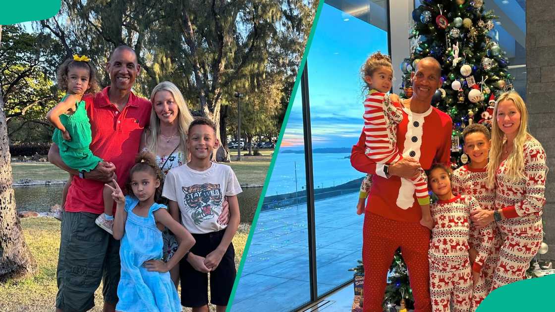 Reggie Miller with his wife and kids Reggie Miller with his wife and kids