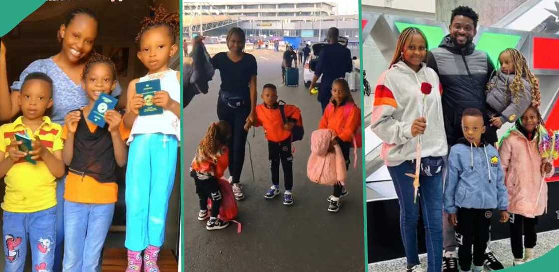 Nigerian woman relocates to Canada with her children. Nigerian woman relocates to Canada with her children.