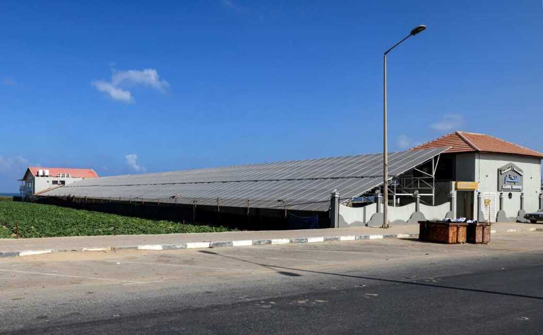 A solar farm facility powering "The Sailor" seafood restaurant A solar farm facility powering "The Sailor" seafood restaurant