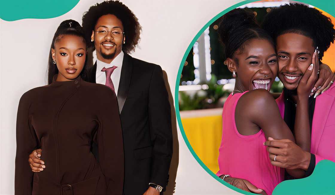 Serena Page and Kordell Beckham pose on the red carpet of a film premiere. The Love Island couples hug and smile Serena Page and Kordell Beckham pose on the red carpet of a film premiere. The Love Island couples hug and smile