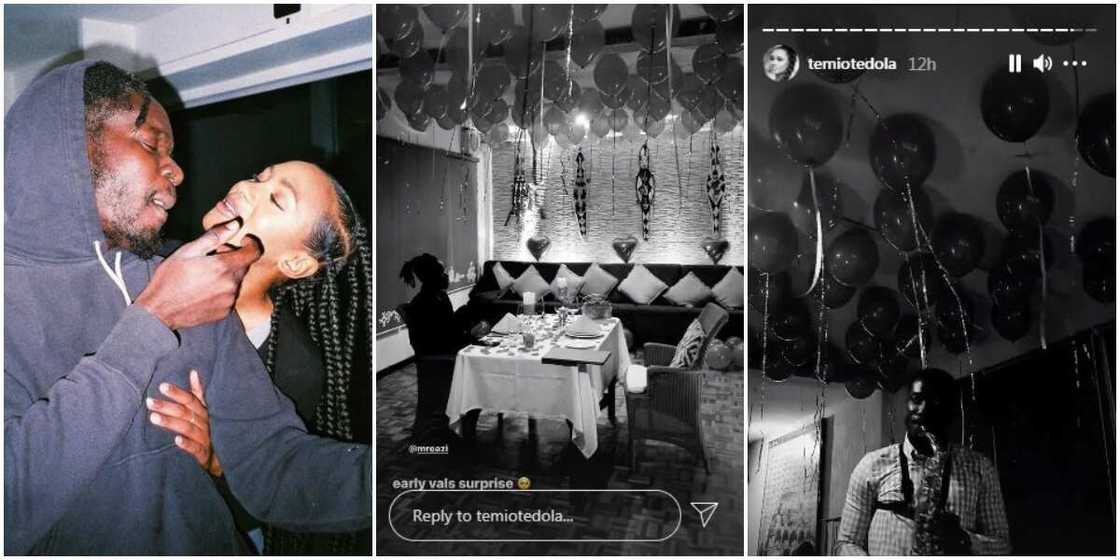 Mr Eazi treats girlfriend Temi Otedola to early Valentine’s Day surprise