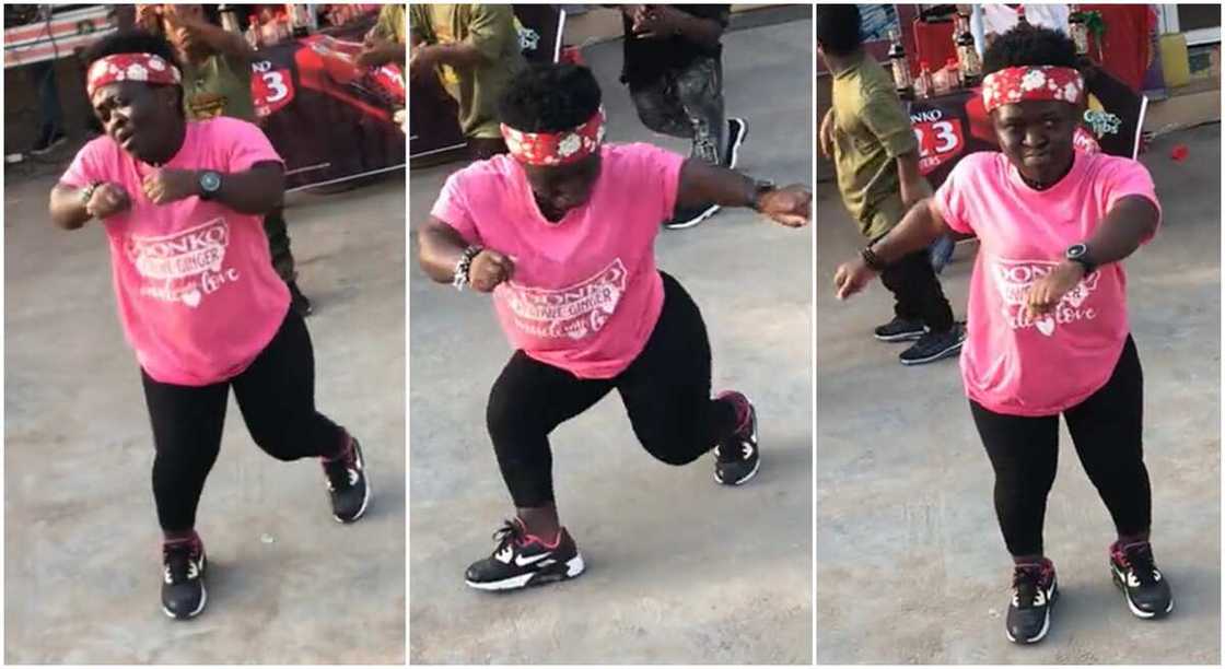 Photos of a small-looking lady dancing in public. Photos of a small-looking lady dancing in public.