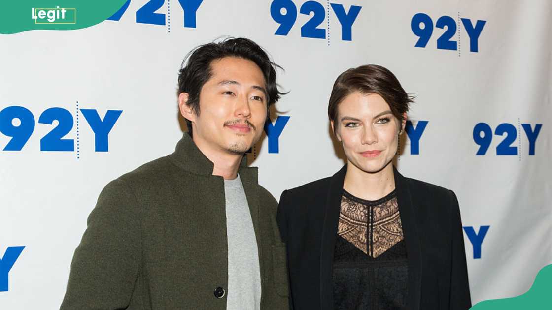 Actors Steven Yuen and Lauren Cohan at 92nd Street Y