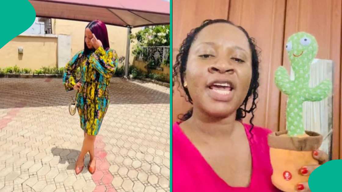 Nigerian lady joins the gwo gwo ngwo song with her speaking toy