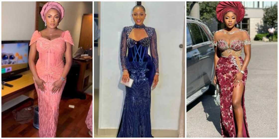 Photos of ladies in asoebi styles. Photos of ladies in asoebi styles.