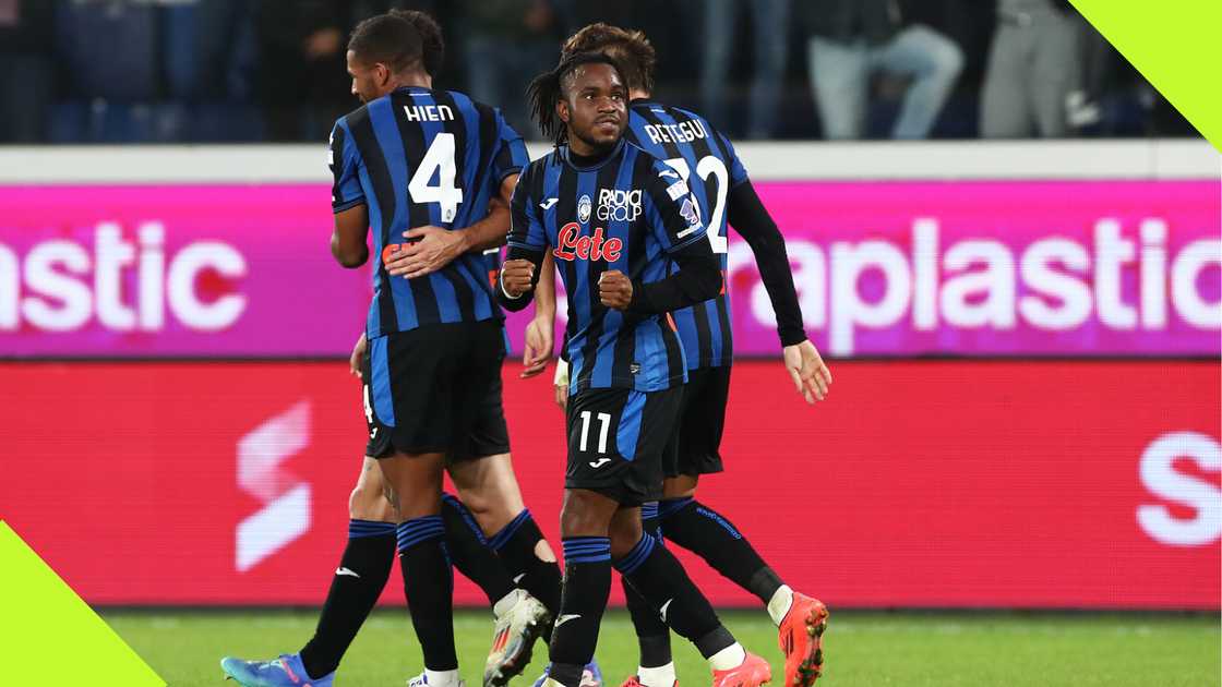Ademola Lookman celebrates after scoring for Atalanta Ademola Lookman celebrates after scoring for Atalanta