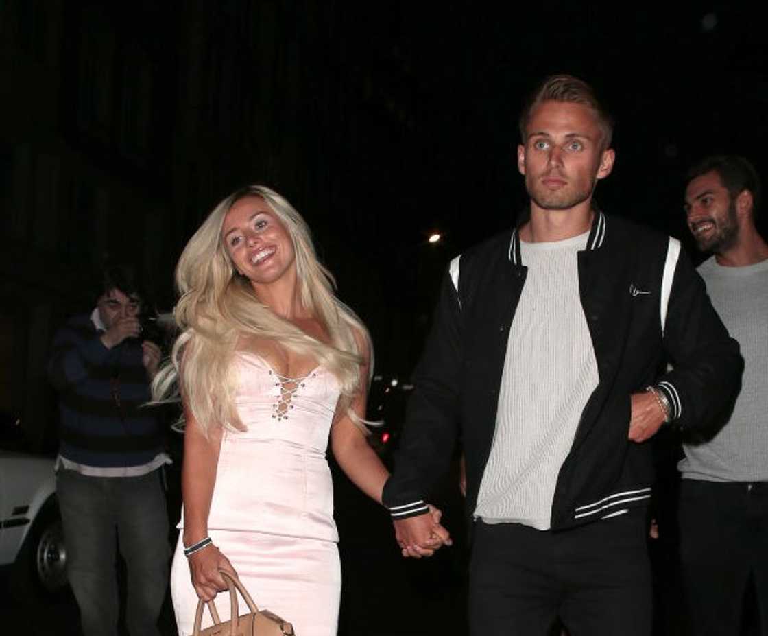 Ellie Brown and Charlie Brake together during a night out Ellie Brown and Charlie Brake together during a night out