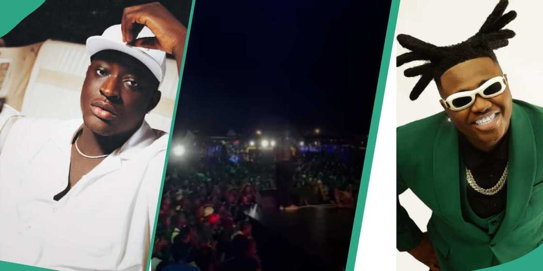 Carter Efe curses Berri Tiga on stage. Carter Efe curses Berri Tiga on stage.