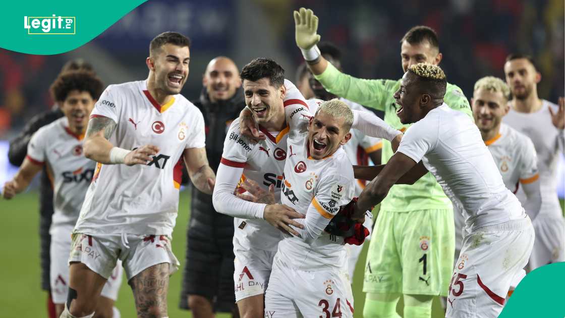 Fernando Muslera, Lucas Torreira, Alvaro Morata, Victor Osimhen, Galatasaray, Gaziantep Metropolitan Stadium, Gaziantep, Turkiye. Fernando Muslera, Lucas Torreira, Alvaro Morata, Victor Osimhen, Galatasaray, Gaziantep Metropolitan Stadium, Gaziantep, Turkiye.