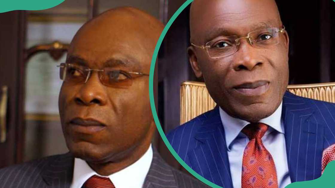 Leo Stan Ekeh in striped suits Leo Stan Ekeh in striped suits