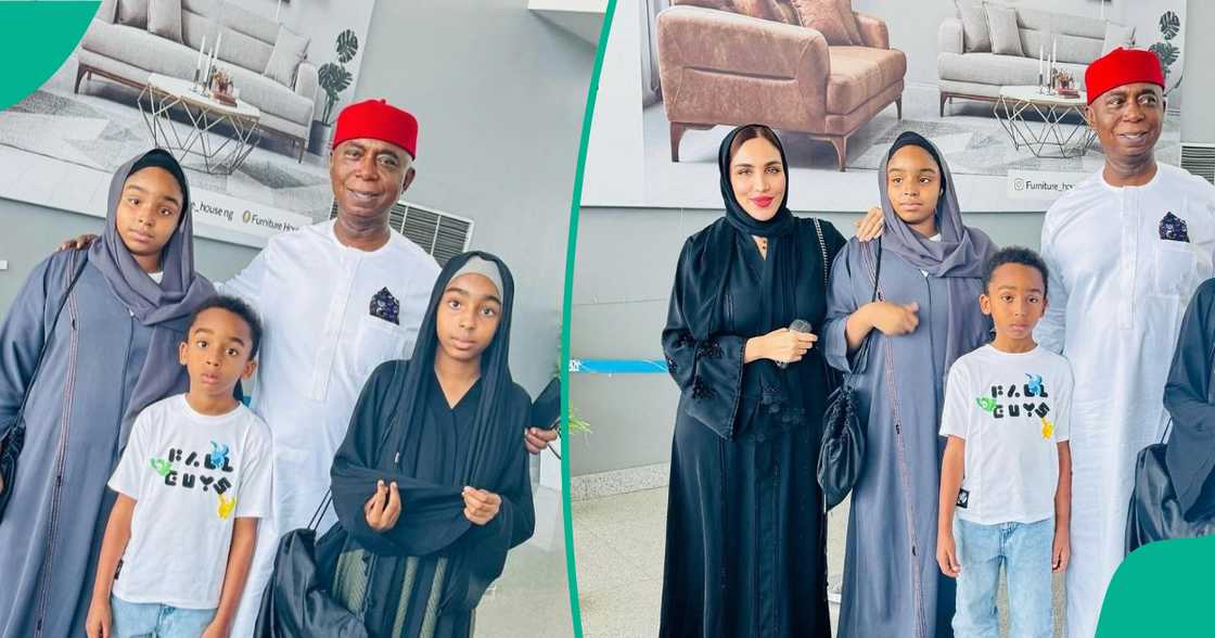 Laila Charani, Regina Daniels' co-wife, posts family picture