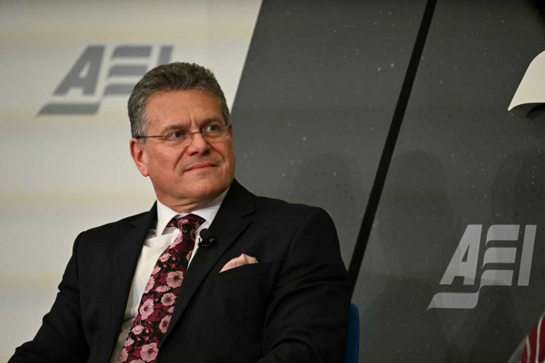 Maros Sefcovic, European Commissioner for Trade and Economic Security, speaks at the American Enterprise Institute (AEI) in Washington, DC, on February 19, 2025 Maros Sefcovic, European Commissioner for Trade and Economic Security, speaks at the American Enterprise Institute (AEI) in Washington, DC, on February 19, 2025