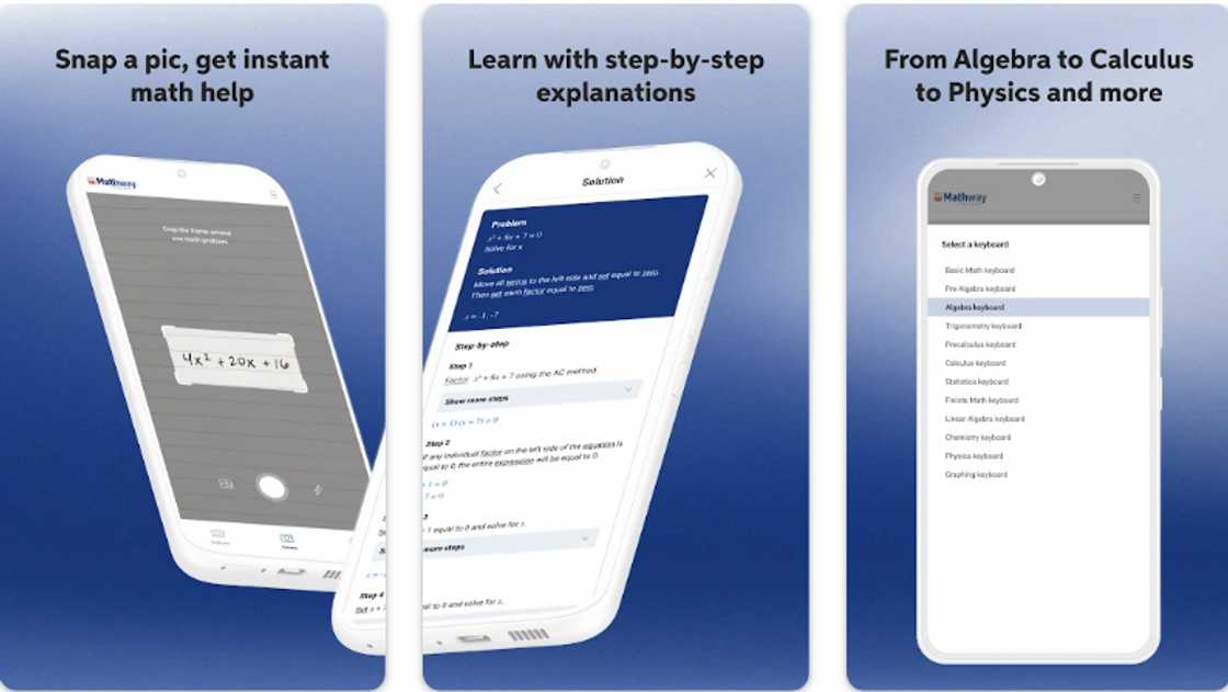 A screenshot displaying Mathway app page. A screenshot displaying Mathway app page.