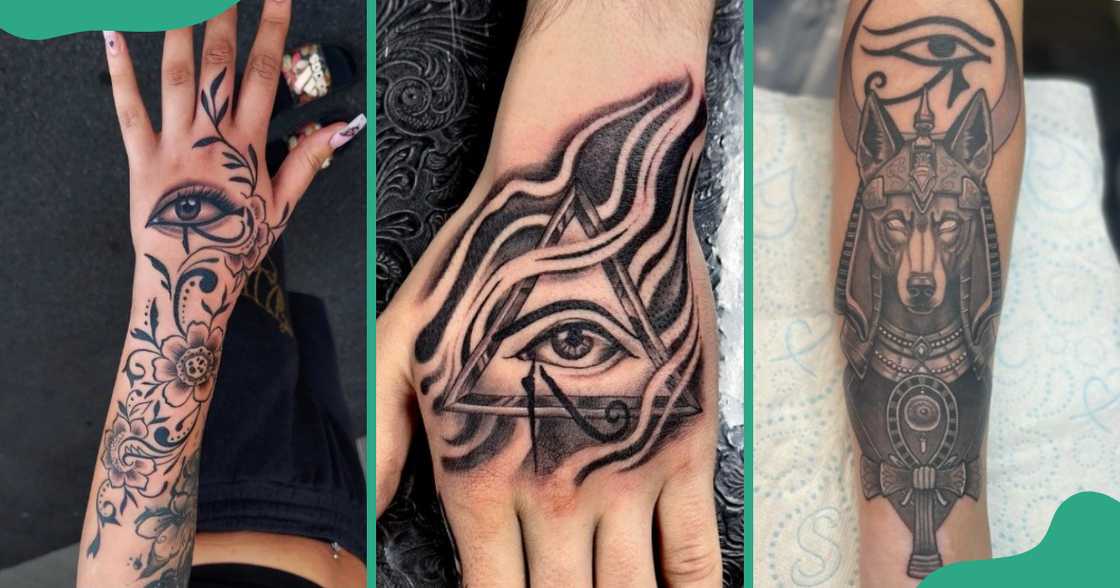 Eye of Horus tattoo on the hands Eye of Horus tattoo on the hands