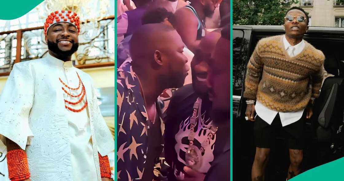Davido and Femi hangout in a club. Davido and Femi hangout in a club.