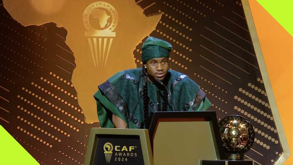 Ademola Lookman rocks Agbada at the CAF Awards