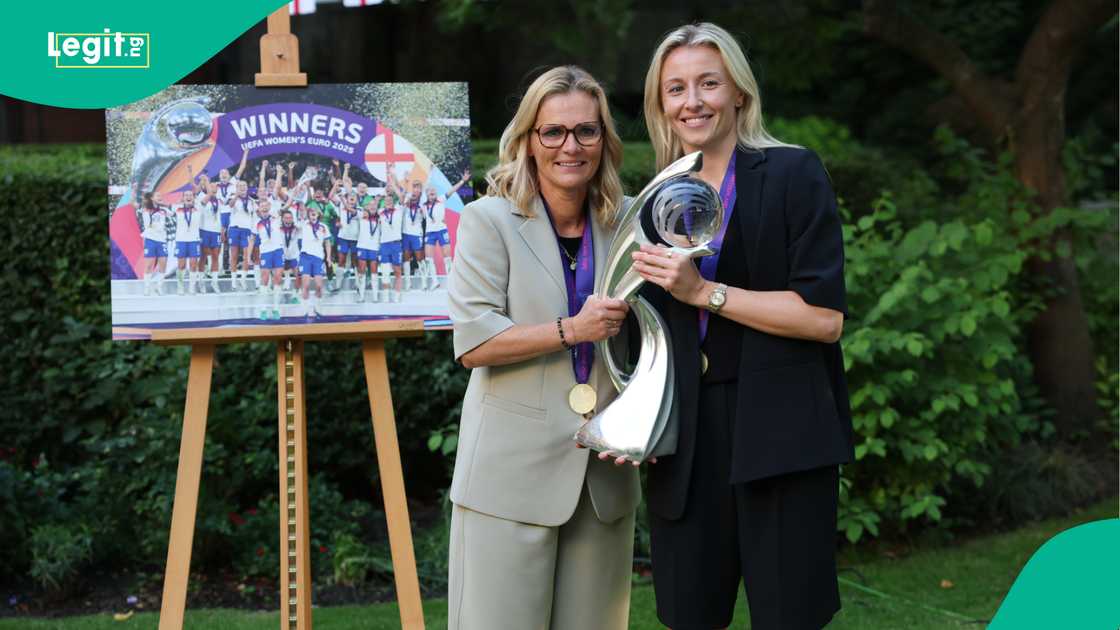 Burna Boy, Sarina Wiegman, Buckingham Palace, Downing Street, London, England, Euro 2025 Burna Boy, Sarina Wiegman, Buckingham Palace, Downing Street, London, England, Euro 2025