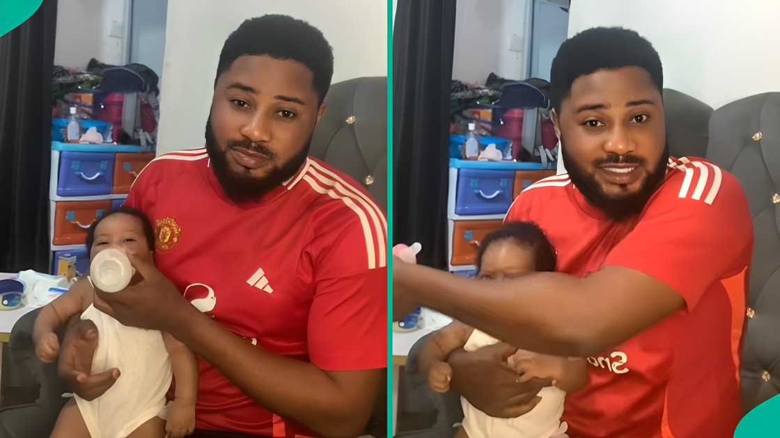 Man Cries Out as Wife Abandons Him With Their 3-months-old Baby Over “Little Misunderstanding”