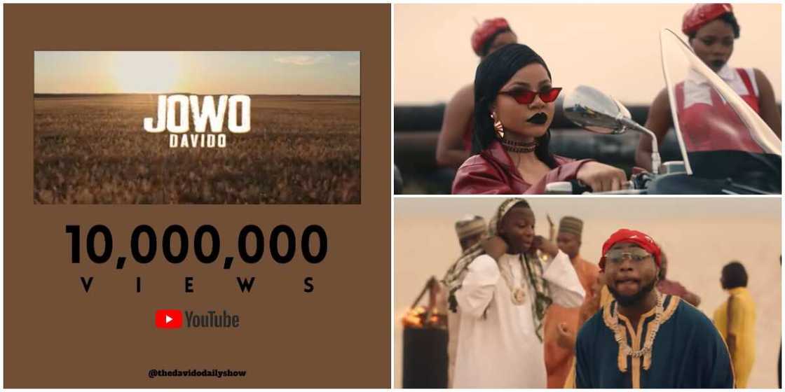 Singer Davido excited as Jowo music video hits 10 million views on YouTube Singer Davido excited as Jowo music video hits 10 million views on YouTube
