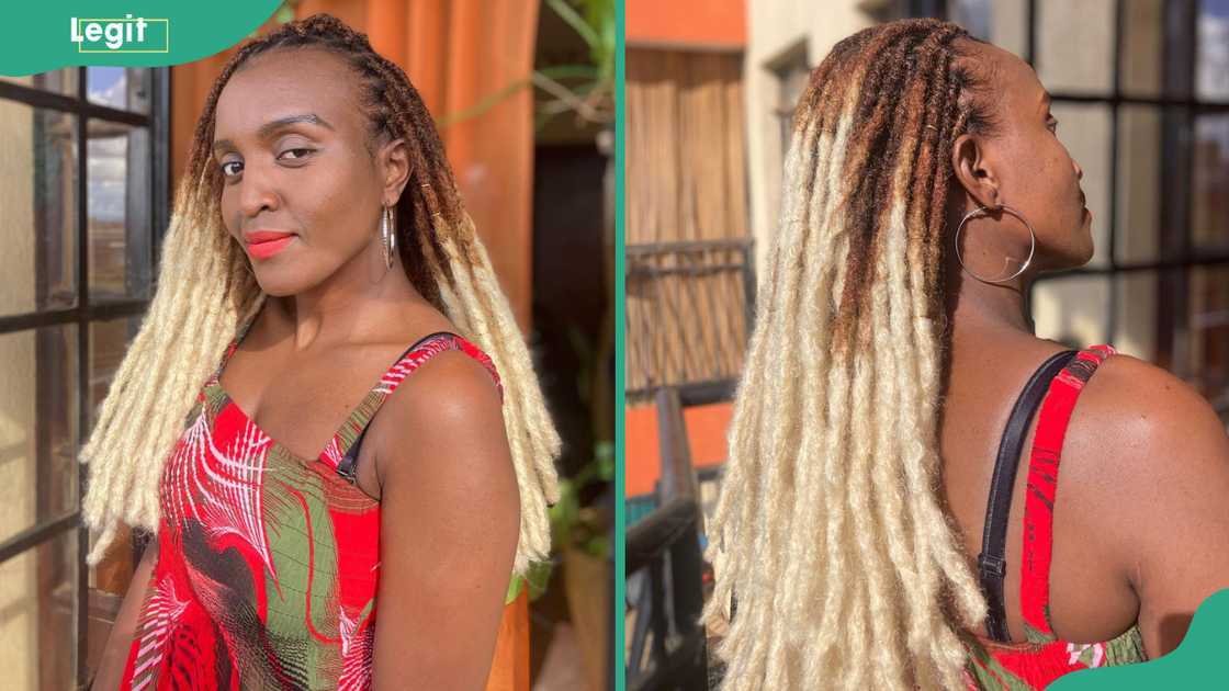 Brown and white locs combination Brown and white locs combination