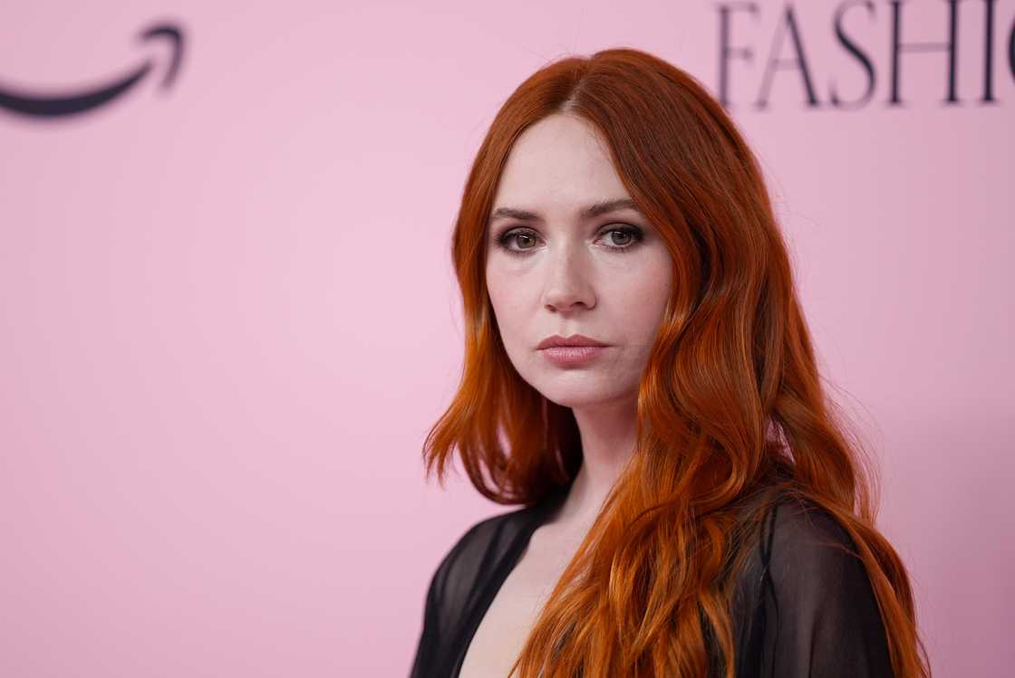 Karen Gillan at the Victoria's Secret Fashion Show held at Steiner Studios in New York