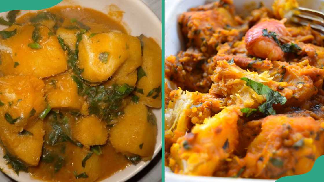 A plate of yam porridge