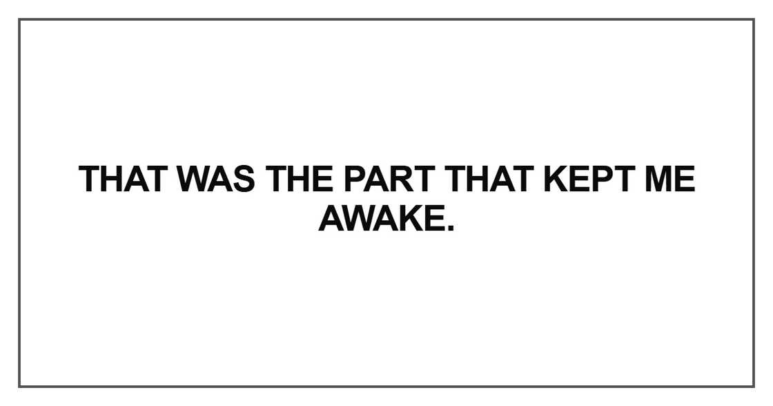 That was the part that kept