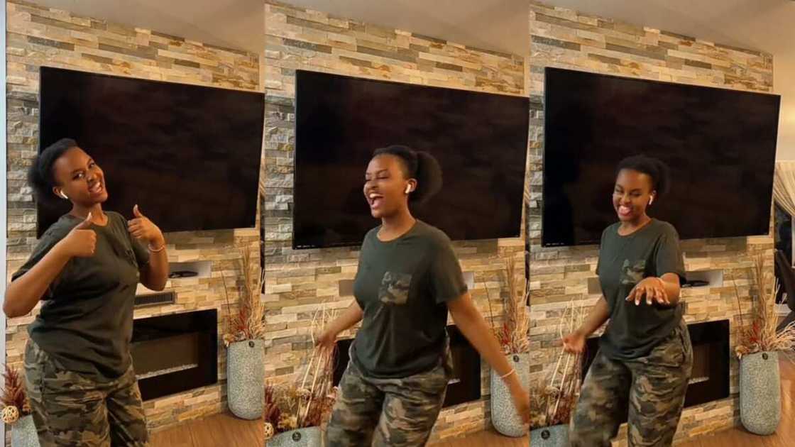 Female soldier dances amazingly Female soldier dances amazingly