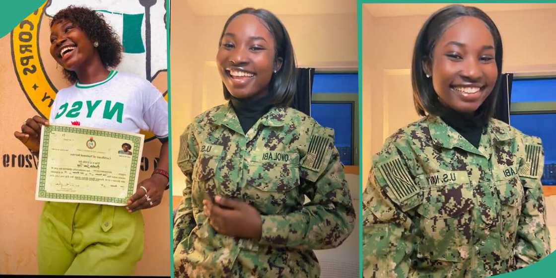 Lady successfully joins US Navy. Lady successfully joins US Navy.
