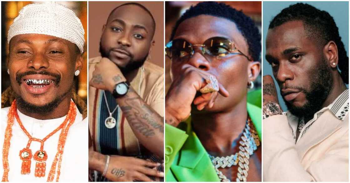 Asake, Burna Boy, Davido, Wizkid, Burna Boy