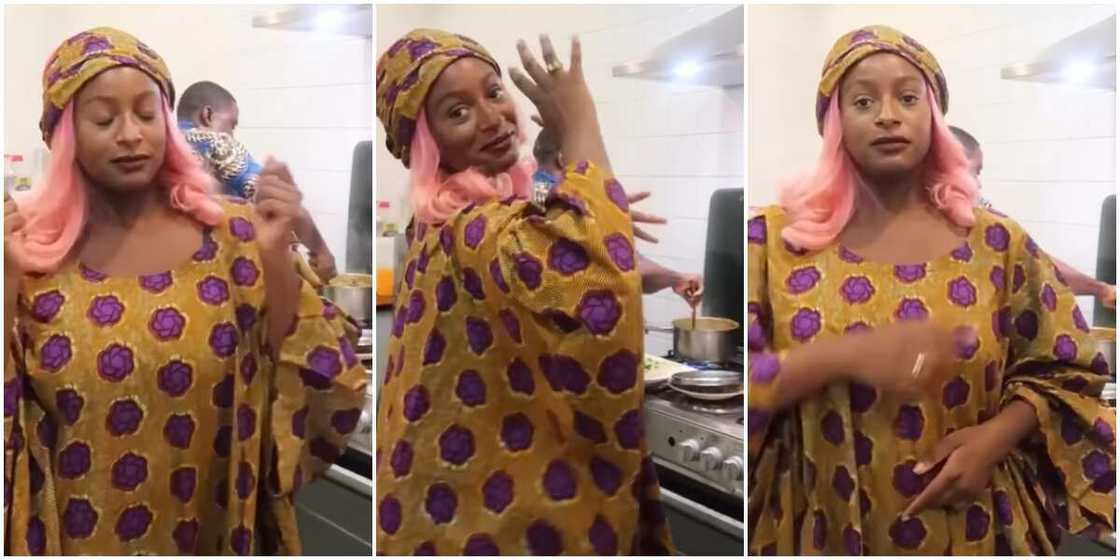 Hilda Baci: DJ Cuppy dancing in the kitchen, DJ Cuppy dances in the kitchen, Folerence Otedola dances in the kitchen Hilda Baci: DJ Cuppy dancing in the kitchen, DJ Cuppy dances in the kitchen, Folerence Otedola dances in the kitchen